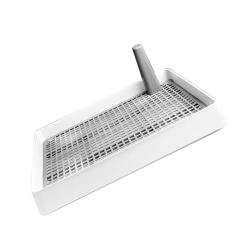 Supvox Kunststoff Hundetoilette Tablett mit Hohem Bord Spritzgeschütztes Welpentoilette Zubehör Dickes Robustes Trainingspad für Kleine Hunde und Haustiere Hygienisch Einfach zu Reinigen von Supvox