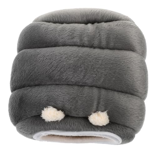 Supvox Kuschelweiches Nest aus Baumwolle für Hamster und Kleine Haustiere Warmes Langlebiges Schlafversteck Komfortables Versteck für Meerschweinchen Kaninchen und Chinchillas Graues von Supvox