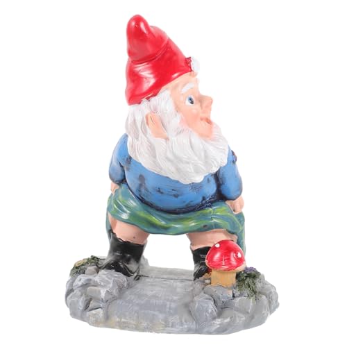 Supvox Lustige Gartenzwerg Statue Leichte Deko für Garten und Innenräume für Kompakte Gartendeko für Drinnen und Draußen von Supvox