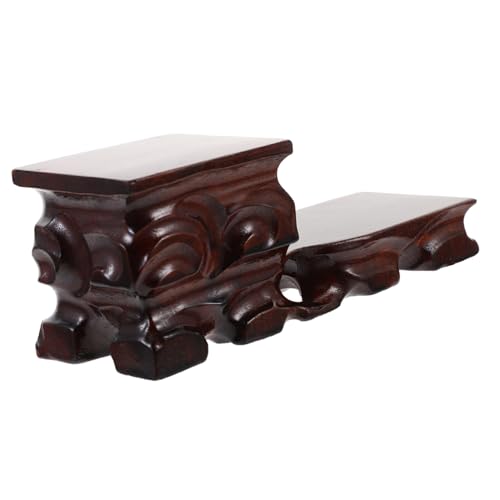 Supvox Massiver Holzsockel Handgefertigt Vielseitiger Dekorativer Blumentopf Teekannenhalter Quadratischer Massivholzständer für Wohnzimmer Esstischdeko von Supvox