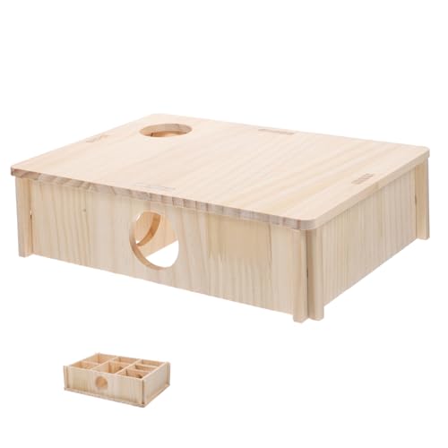 Supvox Mehrkammer holzhaus für Hamster und Meerschweinchen Sicherer Langlebiger Schlaf Versteckplatz Multifunktionales Spiel Trainingshaus als Hamsterspielzeug gegen Langeweile Supvox Mehrkammer holzhaus für Hamster und Meerschweinchen Sicherer Langlebiger Schlaf Versteckplatz Multifunktionales Spiel Trainingshaus als Hamsterspielzeug gegen Langeweile von Supvox