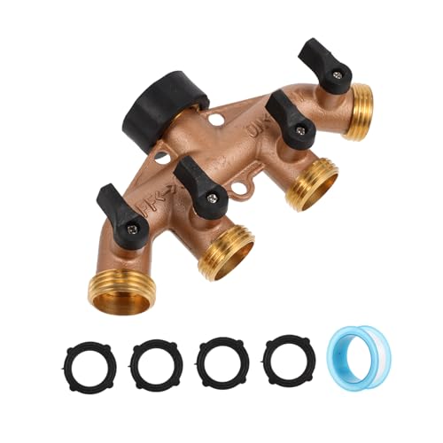 Supvox Messing Garten Schlauch Verteiler mit Kugelhahn Einstellbarer Wasserhahn Adapter für Bewässerungssysteme Ventil mit Einzelauslauf zur Einfachen Wasserflusskontrolle Geeignet für Supvox Messing Garten Schlauch Verteiler mit Kugelhahn Einstellbarer Wasserhahn Adapter für Bewässerungssysteme Ventil mit Einzelauslauf zur Einfachen Wasserflusskontrolle Geeignet für von Supvox
