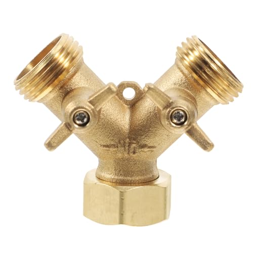 Supvox Messing Y Verteiler mit Kugelhähnen Robuster Wege Gartenschlauchverbinder Wetterfester Wassersplitter für Gleichzeitige Bewässerung Praktische Absperrventile für Gartenbewässerung Supvox Messing Y Verteiler mit Kugelhähnen Robuster Wege Gartenschlauchverbinder Wetterfester Wassersplitter für Gleichzeitige Bewässerung Praktische Absperrventile für Gartenbewässerung von Supvox