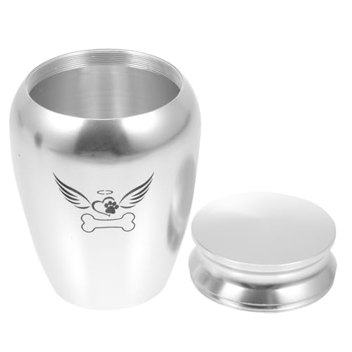 Supvox Miniatur Herzförmige Tierurne Silber Robuster Aschebehälter Für Haustier und Hundeasche Dauerhafte Kremationsurne Mit Dichtem Verschluss Stilvolle Tierasche Aufbewahrungsbox Für von Supvox