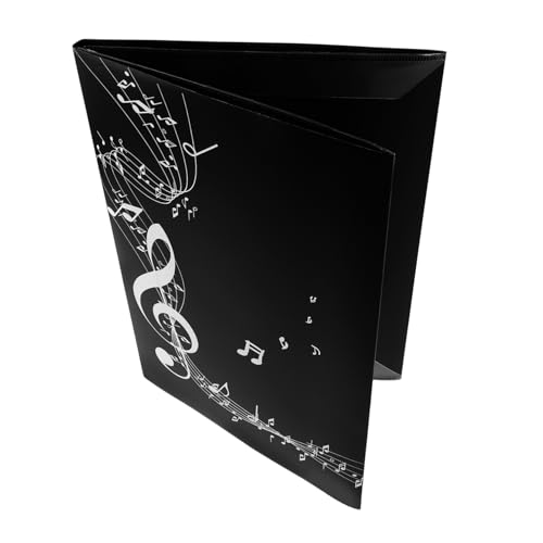 Supvox Musik Ordner mit Seiten Erweiterbarem Design für Musiker Langlebig für Notenblätter Schwarz von Supvox