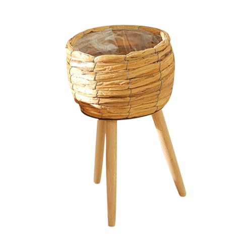 Supvox Nordischer Geflochtener Pflanzenkorb und Gras Langlebiger Übertopf für Indoor Pflanzen Kompakter Blumentopf Dekoratives Wohnzimmer und Balkon Accessoire von Supvox