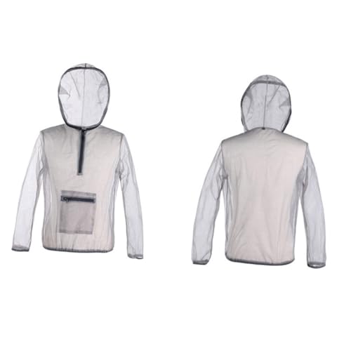 Supvox Outdoor Mesh Kapuzenjacke für Insektenschutz Atmungsaktive und Schützende Kleidung für Camping Wandern Angeln Gartenarbeit XXL von Supvox