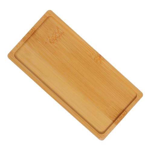 Supvox Pflanzschale Aus Bambus Teller Anlage Pflanzen Platten Bretter Tabletts Handwerk Geteiltes Serviertablett Wurstbrett Geschirr Servieren Für Rechteckiges Tablett Snacks Beige von Supvox