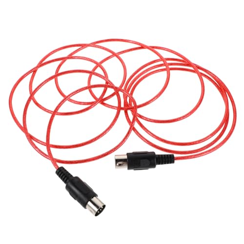 Supvox Pin Midi Kabel Langlebiges Musikproduktionskabel mit Geräuschschutz Stabile Signalübertragung Kompatibel für Digitalpiano Synthesizer Keyboard Studio Recording Rot von Supvox