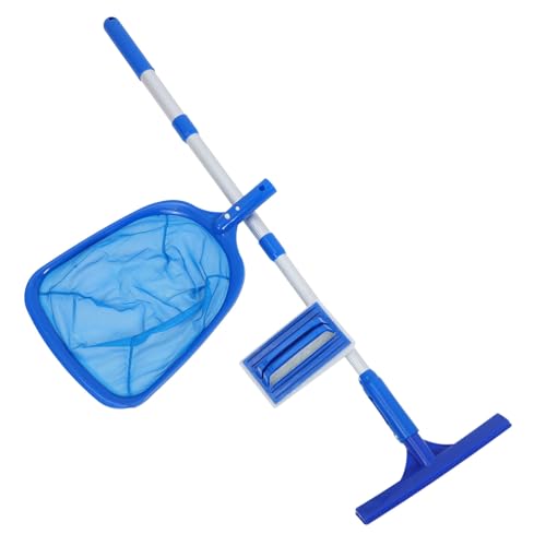 Supvox Poolreinigungsset Mit Teleskopierbarem Griff Gummibürste Schwamm Und Kescher Für Schwimmbäder Und Spas Leicht Und Handlich Für Müheloses Reinigen von Supvox