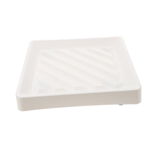 Supvox Quadratischer Pflanzenroller mit Universalrollen Verstecktem Wasserschalen Design Belastbarem Pflanzuntersetzer für Garten und Innenbereich Teilig Weiß von Supvox