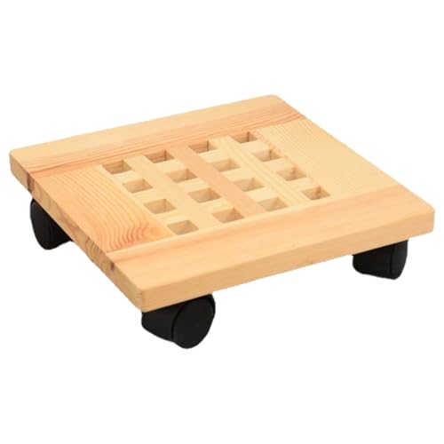 Supvox Robuster Blumenroller mit Universalrädern Pflanzenroller für Innen Außen Stabiles Pflanzentransportbrett mit Erhöhtem Wasserablauf für Schwere Blumentöpfe und Große Kübel von Supvox