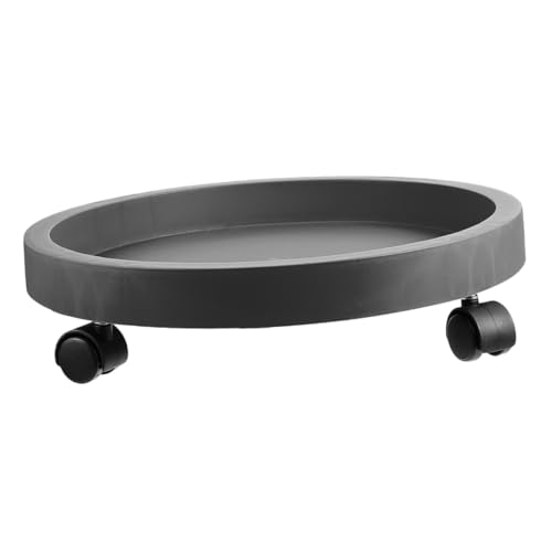 Supvox Robuster Pflanzuntersetzer mit Runde Pflanzschale aus Tiefgrauem Material Schwerlastfähiges Pflanztablett mit Leichtgängigen für Indoor und Outdoor Blumentöpfe Einfache von Supvox