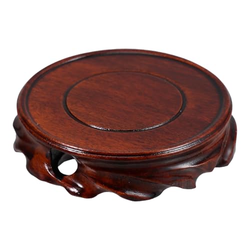 Supvox Runder Holzsockel Langlebiger Holzständer für Aquarium und Blumentopf Naturbelassenes Dekorativer Display Riser Multifunktional für Büro und Zuhause von Supvox