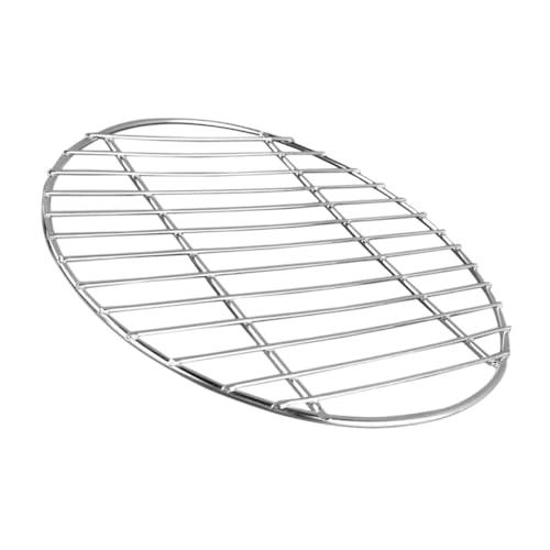 Supvox Rundes Edelstahl Grillnetz Wiederverwendbares BBQ Grilling Net Multifunktionales Barbecue Grillrost Praktisch für Outdoor Camping und Elektrogrill von Supvox