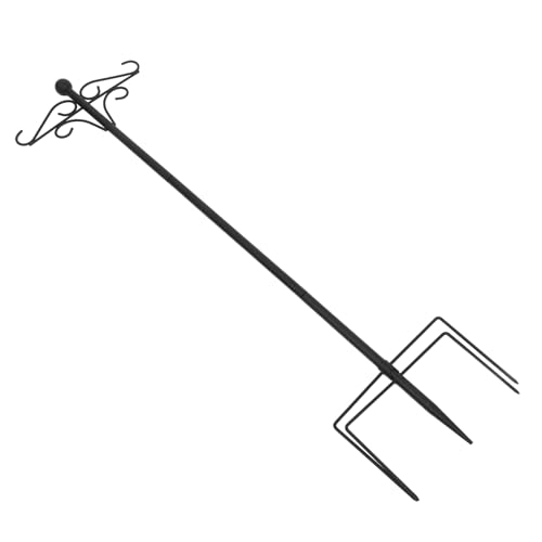 Supvox Schäferhaken aus Robustem Metall Hoher Bodenhaken für Gartenlaternen Pflanzenkörbe Windspiele und Solarlampen Wetterfester Gartenstab für Outdoor dekoration von Supvox