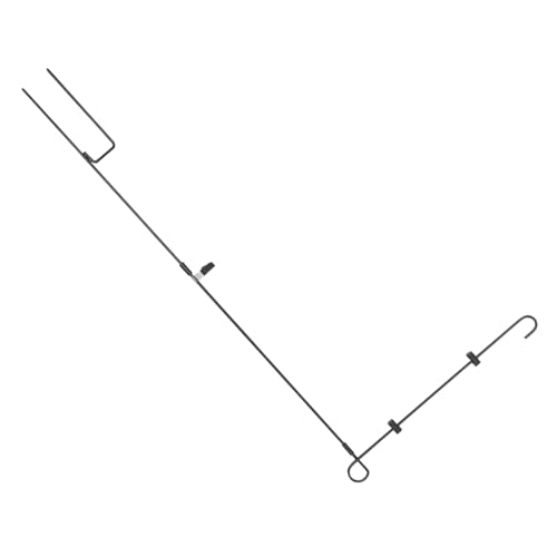 Supvox Schwarzer Schmiedeeiserner Gartenfahnenhalter Wetterfester Fahnenmast aus Robustem Eisen Teilig Stabiler Outdoor Flaggenständer für Banner und Garten Langlebig und Einfach von Supvox