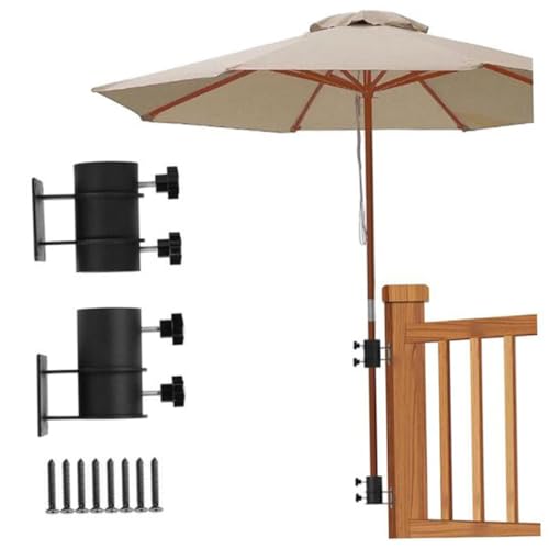 Supvox Schwereisen Verstellbare Terrassen schirmhalterung Metall Outdoor Schirmständer Deckmontage Wetterfest Windbeständig für Stabile Schirmbefestigung von Supvox