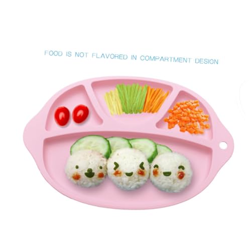 Supvox Silikonplatte -Tischunterlage Babynapf Babygeschirr Einteiliges -Tischset Rosa von Supvox