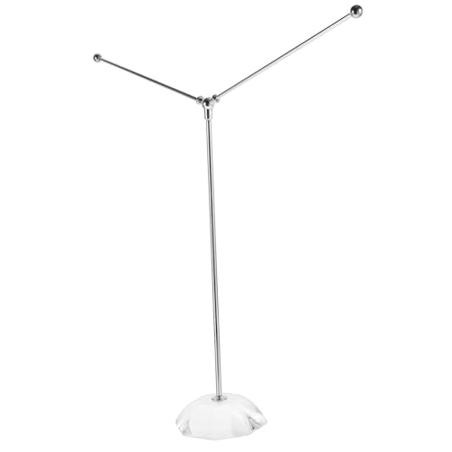 Supvox Stabiler Metall flaggenhalter mit dreibeinigem Ständer und Kristallbasis Kleiner Desktop flaggenmast für Büro Partydekoration Praktischer Tischflaggenständer mit Lochfuß von Supvox