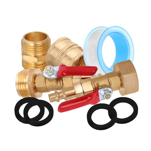Supvox Teiliges Messing Schlauchadapter Innen Außengewinde Robustes Rv Air Blowout Zubehör für Gartenbewässerung Langlebiger Camping Wasseranschluss Adapter mit Ventilsteuerung von Supvox