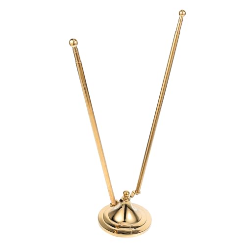 Supvox Teleskopischer V Förmiger Tischflaggenhalter aus Edelstahl Stabiler Office Flaggenmast für Schreibtisch Einfache Installation Vielseitig für Büro Konferenzraum und Ausstellung von Supvox