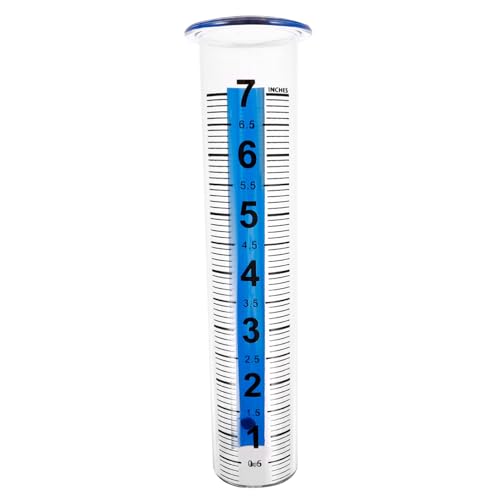 Supvox Transparenter Kunststoff Regenmesser Praktischer Niederschlagsmesser für Garten Terrasse und Grünfläche Einfacher Outdoor Regenmesser zur Genauen Messung von Wiederverwendbar von Supvox