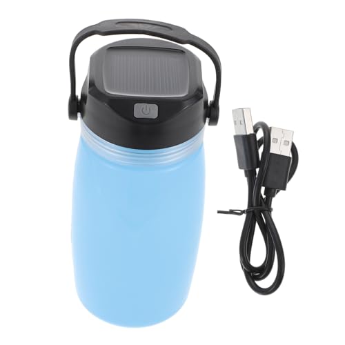 Supvox USB Solar Wasserkocher für Camping mit Solarladung Leicht Multifunktional als Wasserkocher und Nachtlicht Tragbar für Outdoor Abenteuer Blau für Zelten und Wandern von Supvox