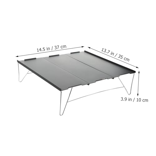 Supvox Ultraleichter Klappbarer Campingtisch aus Aluminiumlegierung Stabiler Outdoor Picknicktisch Tragbarer Kleiner Gartentisch für Reisen Camping Garten und Balkon Einfach zu Montieren von Supvox