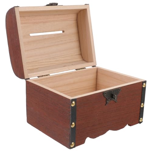 Supvox Vintage Holz Schatzkiste mit Schloss Retro Schmuck Aufbewahrungsbox Abschließbare Spardose und Dekorative Truhe für Schmuck und Persönliche Erinnerungsstücke Robust und Sicher Supvox Vintage Holz Schatzkiste mit Schloss Retro Schmuck Aufbewahrungsbox Abschließbare Spardose und Dekorative Truhe für Schmuck und Persönliche Erinnerungsstücke Robust und Sicher von Supvox