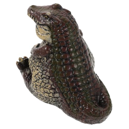Supvox wasserdichte Alligator-schlüsselkassette Outdoor Wetterfester Versteckter Schlüsselhalter aus Harz Antitheft Gartenfigur Dekorative Mini-Alligator-skulptur als Diskrete von Supvox