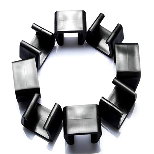 10 Stück Gartenmöbel Lounge Verbinder Clips, Terrasse Rattan Möbel Sektionaltor Sofa Ausrichtung gurthalteband Clips Klemmen Stecker für Rattan-Möbel, Schwarz Anschluss-Clips von Surakey