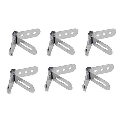 6 Stück Lebensmittel-Thermometer-Halter Clip Frittierthermometer Clip Halter Edelstahl Grillthermometer Clip Küchenthermometer Clip für Frittieren Milch Braten (Silber) von Surakey