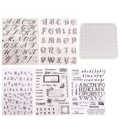 Alphabet Stempel,6 Stück Alphabet Silikon Klare Stempel DIY Zahlen Buchstaben Transparente Vintage Stempel Clear Stamps Schablonen Brief Alphabet Zahlen Stempel für DIY Scrapbooking Kartenherstellung Alphabet Stempel,6 Stück Alphabet Silikon Klare Stempel DIY Zahlen Buchstaben Transparente Vintage Stempel Clear Stamps Schablonen Brief Alphabet Zahlen Stempel für DIY Scrapbooking Kartenherstellung von Surakey