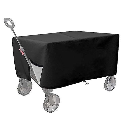 Bollerwagen Abdeckung,Outdoor Faltbare Wagon-Abdeckung,600D Oxford-Tuch Schutzhülle, wasserdichte Gartenwagen-Abdeckung, strapazierfähige, staubdichte Abdeckung für zusammenklappbare Wagenwagen von Surakey