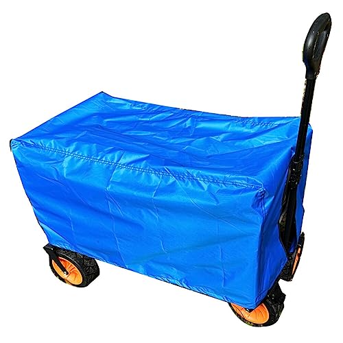 Bollerwagen Abdeckung,Outdoor Faltbare Wagon-Abdeckung,Wasserdicht Anti-UV Staubdicht 210D Oxford-Tuch Schutzhülle für Handwagen,Gartenwagen-Abdeckung,Abdeckung für zusammenklappbare Wagenwagen von Surakey