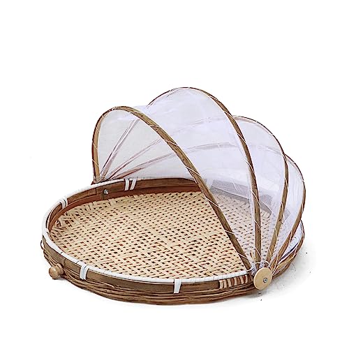 Brotkorb Obstkorb geflochten Bambus,Bambuszelt Korb mit Fliegenschutz, Obstschale Zeltkorb Abdeckhaube Fliegenhaube Lebensmittel Abdeckung Zelt Picknickkorb Kuchenabdeckung für Gemüse Obst Brot Brotkorb Obstkorb geflochten Bambus,Bambuszelt Korb mit Fliegenschutz, Obstschale Zeltkorb Abdeckhaube Fliegenhaube Lebensmittel Abdeckung Zelt Picknickkorb Kuchenabdeckung für Gemüse Obst Brot von Surakey