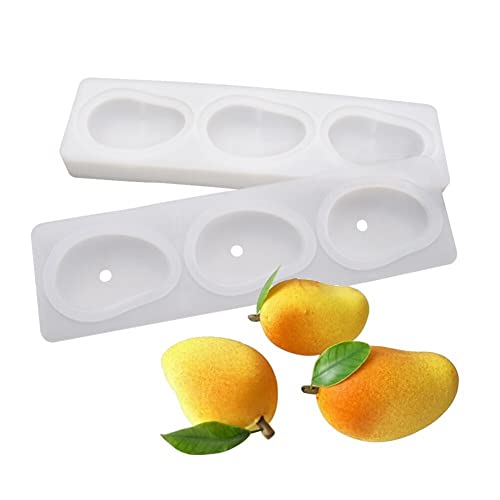 Obst Silikonformen für Schokolade - 3 Bonbonformen Silikon Mousse Form Apfel,Erdbeere,Kirsche,Pfirsich,Orange,Birne Kuchen Backform Seifenformen zur Herstellung von Schokolade,Kuchen,Gelee,Dome-Mousse von Surakey