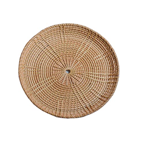 Runde Rattan Obstkörbe Obstschale Natürlich Gewebte Brotkorb Brotschale,Weidenkorb Tablett Rattan Handgewebte Obst- und Brotbehälter Obstplatte Brotschale Obstschale zum Servieren von Speisen von Surakey
