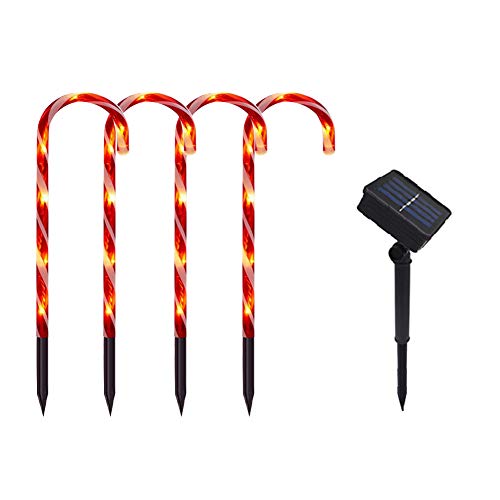 Surakey 4 Stück Weihnachten Solar Zuckerstange Lichter Weihnachtsweg Marker, Festive Weihnachten LED Lichterkette, für Garten Dekoration, Gartenstecker Balkon Weihnachtsbeleuchtung Deko Außen Surakey 4 Stück Weihnachten Solar Zuckerstange Lichter Weihnachtsweg Marker, Festive Weihnachten LED Lichterkette, für Garten Dekoration, Gartenstecker Balkon Weihnachtsbeleuchtung Deko Außen von Surakey