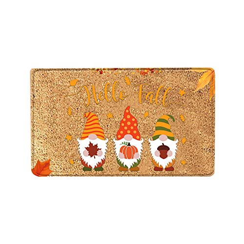 Surakey Herbst Willkommen Dekorative Fußmatte 40 x 60 cm, Thanksgiving Türmatte Glücklich Herbst Ernteboden Matte Halloween GNOME Türmatte Lustige Haustür Dekoration Rutschfester Bodenteppich von Surakey