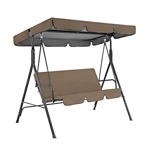 Surakey Hollywoodschaukel Ersatzdach mit Ersatz Sitzflache 3 Sitzer, Wasserdicht,Hollywoodschaukel Abdeckung Sonnendach Dach für Garten-Schaukel Dachplane, 164 x 114 cm von Surakey