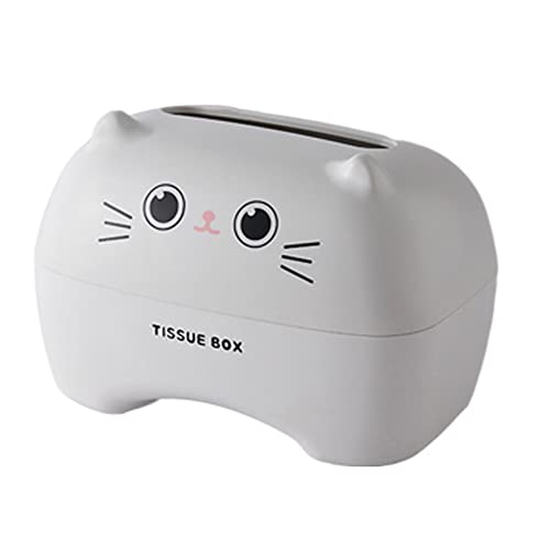 Surakey Kosmetiktücherbox, Feuchttücher Box, Kawaii Katze Taschentuchbox Taschentuchspender Tücherbox,Serviettenbox für Badezimmer, Wohnzimmer, Schlafzimmer, Auto und Büro von Surakey