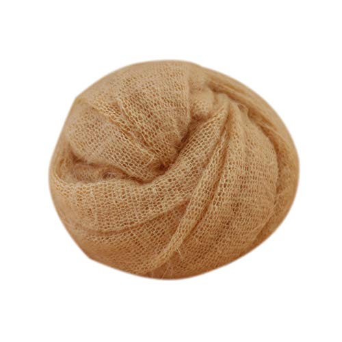 Surakey Newborn Baby Wrap Decke,Baby Neugeborenen Foto Requisiten Wraps,Newborn Fotoshooting Wrap,Stretch Knit Wrap Baby Fotografie Props Decke Wraps DIY Neugeborenen Requisiten Prop,Creme Farben von Surakey