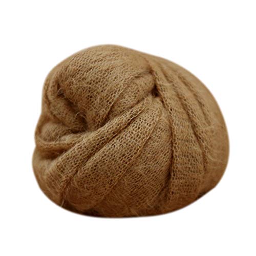 Surakey Newborn Baby Wrap Decke,Baby Neugeborenen Foto Requisiten Wraps,Newborn Fotoshooting Wrap,Stretch Knit Wrap Baby Fotografie Props Decke Wraps DIY Neugeborenen Requisiten Prop,Khaki von Surakey