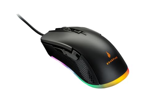 SureFire Buzzard Claw Gaming Maus, Gaming Mouse mit RGB-Beleuchtung, PC Maus mit 6 programmierbaren Tasten, Maus kabelgebunden, 7.200 DPI Computer Maus mit 1,8m Kabel von SureFire