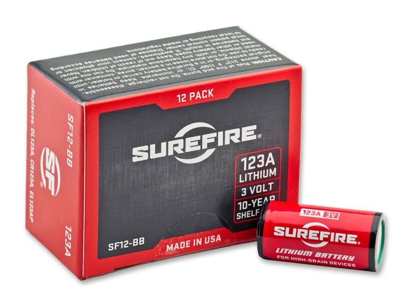 Taschenlampe Batterie-Set CR123A 12 von SureFire