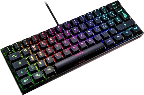 SureFire Kingpin M1 60% Mechanische Gaming Tastatur Italienisch, Gaming Keyboard klein & mobil, RGB-Tastatur mit Beleuchtung, 100% Anti-Ghosting-Tasten, italienisches Layout QWERTY von SureFire