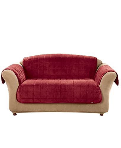 Sure Fit Deluxe Loveseat Haustier-Überwurf, Burgunderrot von Surefit