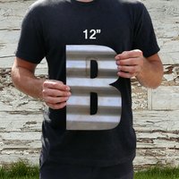 4", 12", 18" Oder 24" Zoll Fast Versand Custom Gewellte Metall Buchstaben Home Decor Wandkunst A-Z 0-9 Personalisierte Rustikale Plasma Geschnitten von SurfToSummit